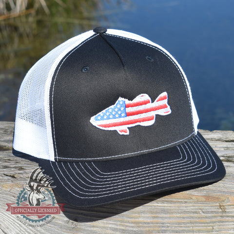Image of American Flag Large Mouth Bass Hat - Bucks of America