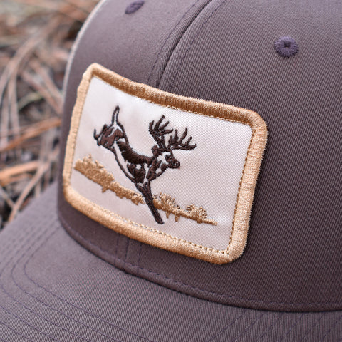Image of Deer Hunt Patch Brown & Khaki Hat - Bucks of America