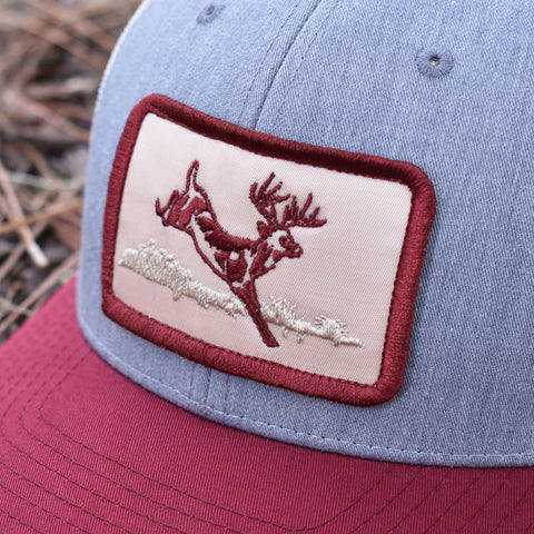 Image of Deer Hunt Patch Heather Grey / Birch / Cardinal Hat - Bucks of America