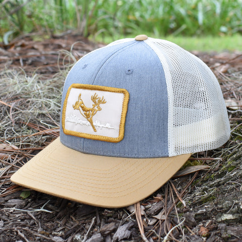 Image of Deer Hunt Patch Heather Grey / Birch / Gold Hat - Bucks of America