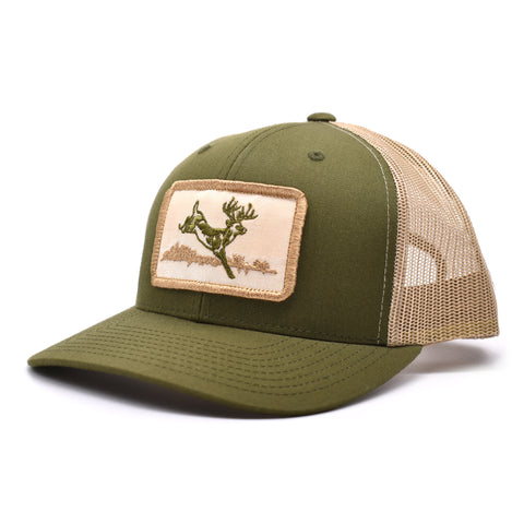 Image of Deer Hunt Patch Moss & Khaki Hat - Bucks of America
