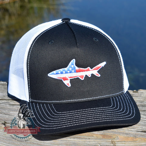 Image of American Flag Shark Hat - Bucks of America
