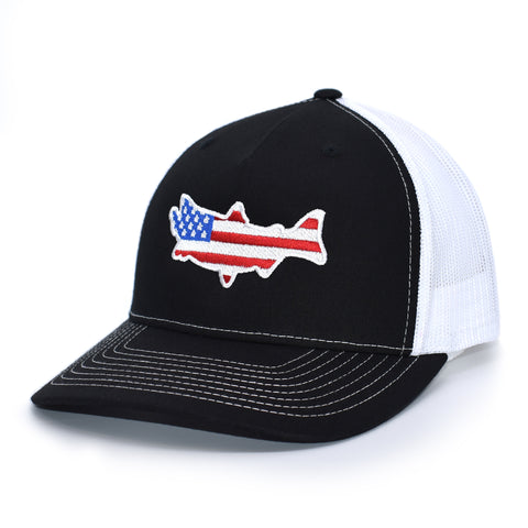 Image of American Flag Salmon Hat - Bucks of America