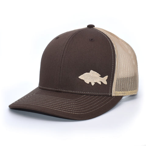 Image of Carp Fishing Brown Retro Trucker Hat - Bucks of America