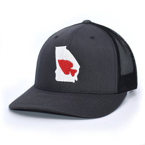 Georgia Crappie Fishing Hat - Charcoal / Black - Bucks of America