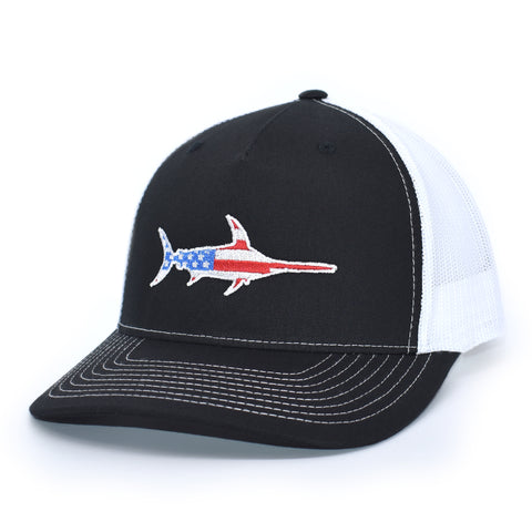 Image of American Flag Marlin Hat - Bucks of America