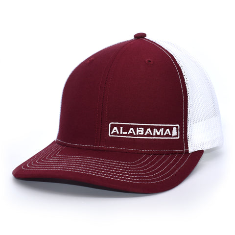 Image of Alabama State Hat - Crimson / White - Bucks of America