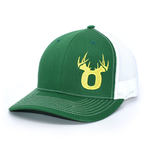 Image of Bucks of Oregon Antler Yellow Logo Hat - Kelly Green / White - Bucks of America