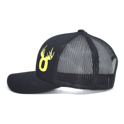Image of Bucks of Oregon Antler Yellow Logo Hat - Black - Bucks of America