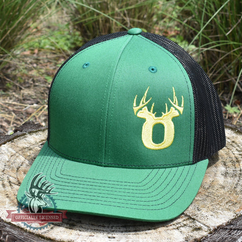 Image of Bucks of Oregon Antler Yellow Logo Hat - Kelly Green / Black - Bucks of America