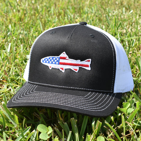 Image of American Flag Trout Hat - Bucks of America
