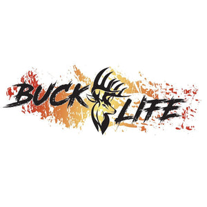 Buck Life Decal - Black / Orange - Bucks of America