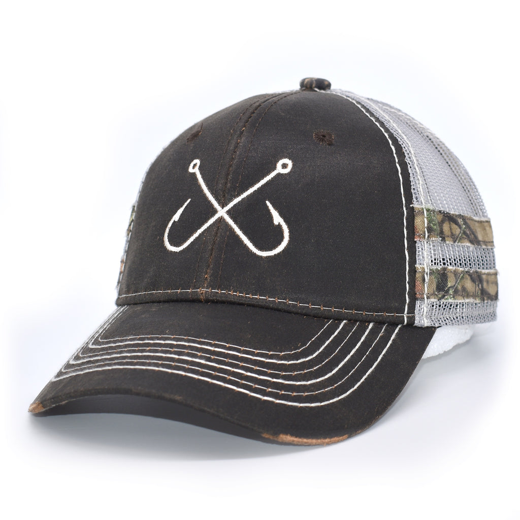 Bucks of America - Brown Camo Sport Frayed Hat – Bucks Hat Co