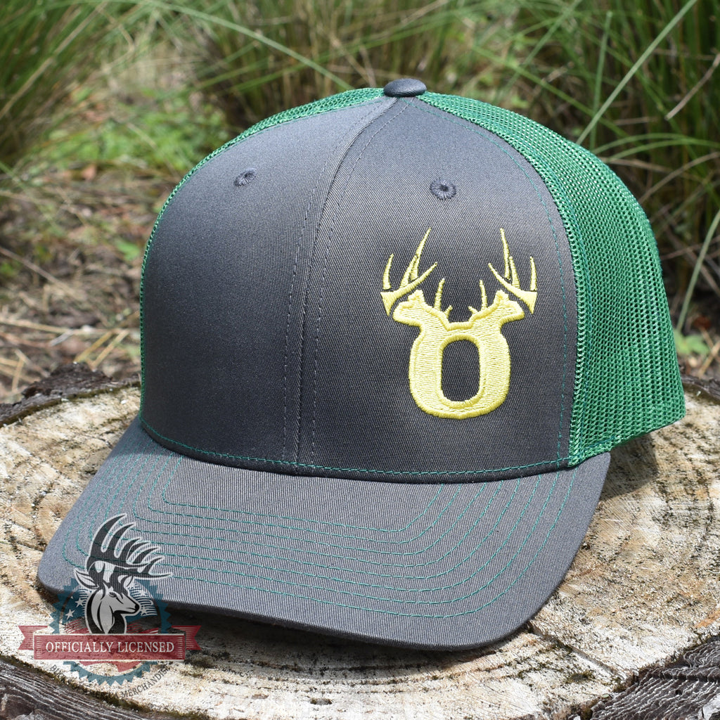 Bucks of America - Bucks of Oregon Antler Yellow Logo Hat - Charcoal /  Kelly – Bucks Hat Co