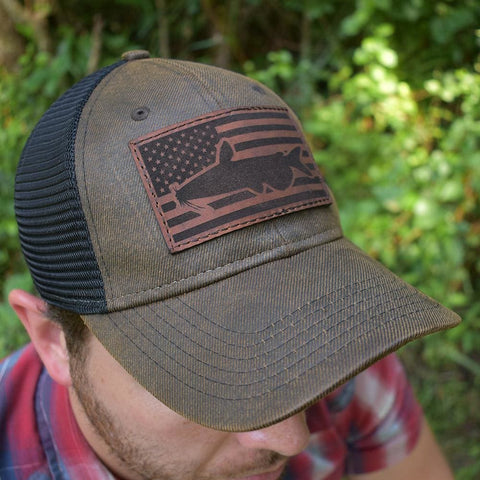 Bucks of America - Catfish Flag Hat - Brown / Black – Bucks Hat Co